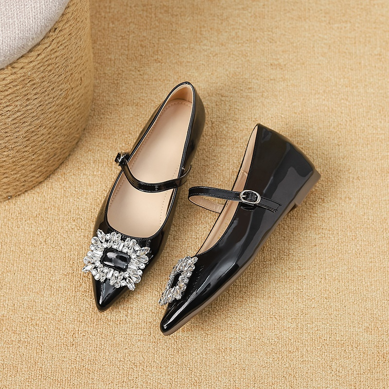 ビジュー付き美脚パンプス				