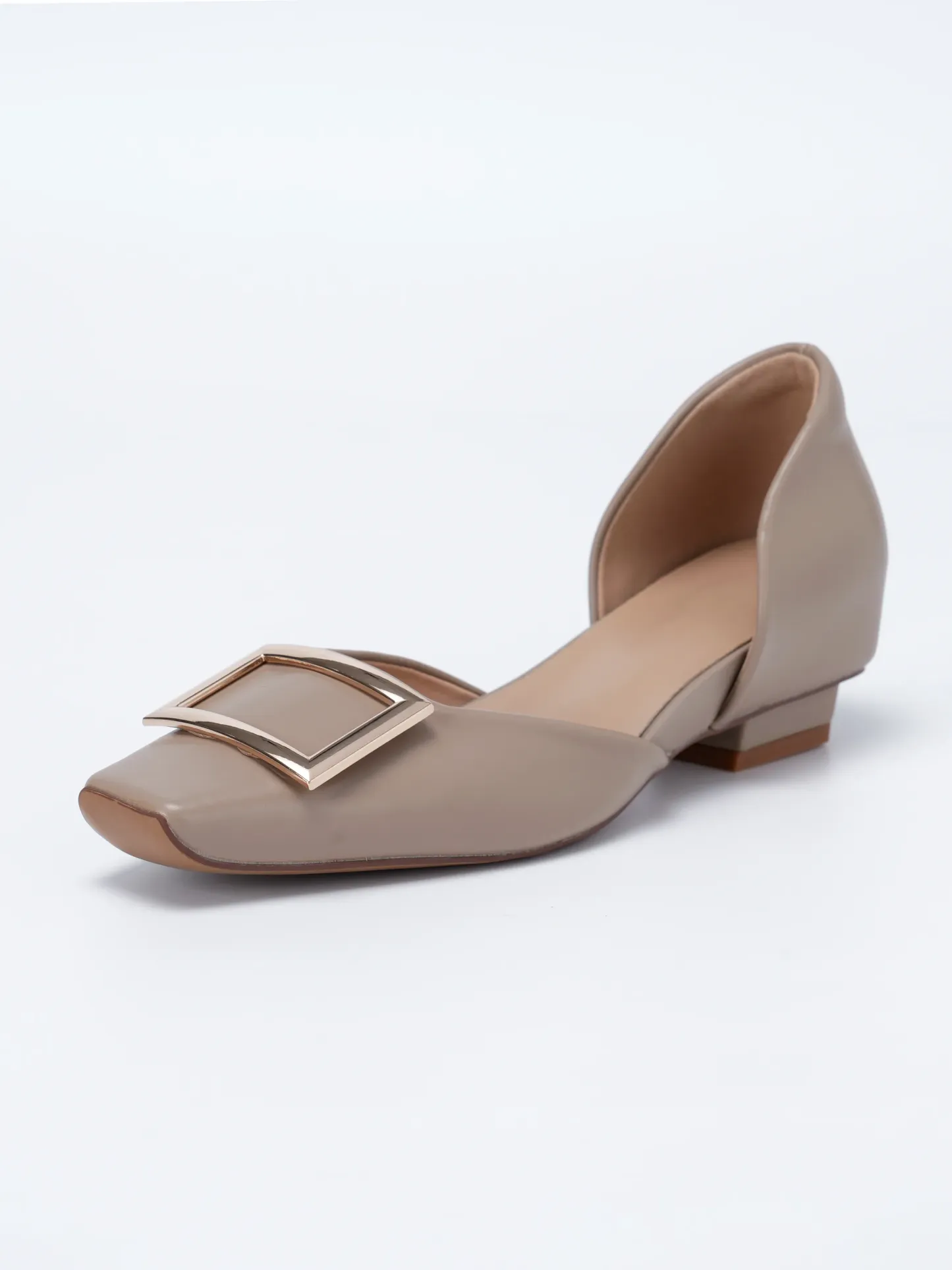 【上品なツヤ感で高見え】KENPOGEN バックルパンプス サイドオープン スクエアトゥ 5cmUP エナメル インヒール 痛くない 春夏 通勤 結婚式