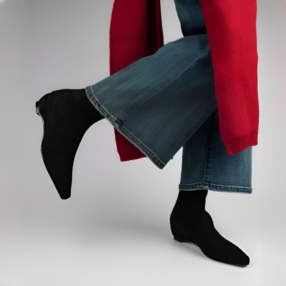 ポインテッドトゥ ストレッチブーツ