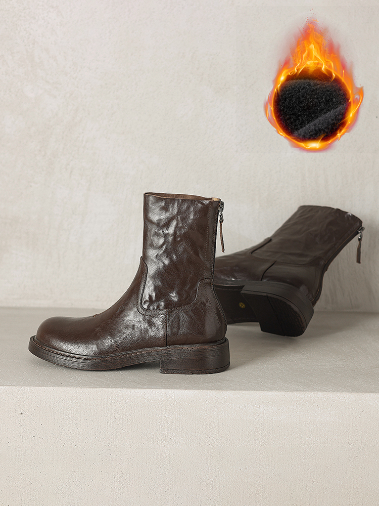 レトロ調 ぬくぬくストレッチブーツ