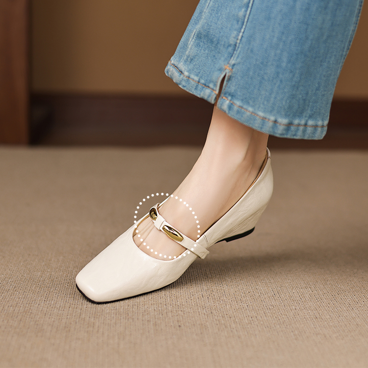 ウェッジソール 美脚メリージェーン