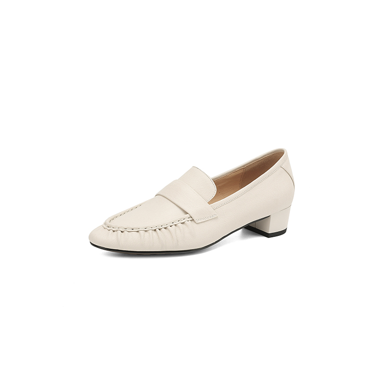 チャンキーヒール 美脚ローファー