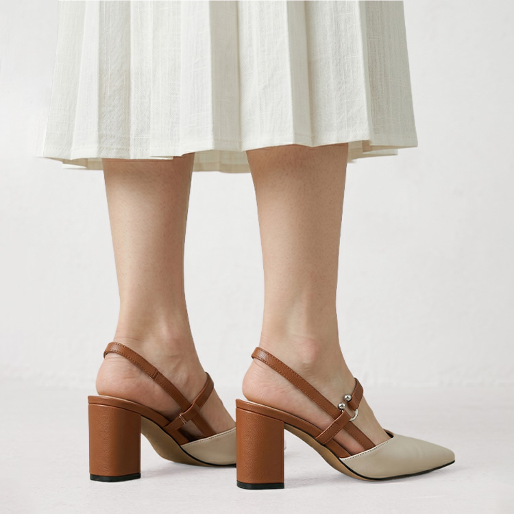6.5cm美脚 スリングバックパンプス