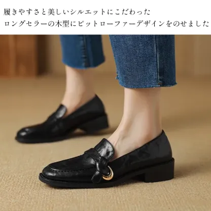 KENPOGEN バックルベルトローファー 3.5cmヒール 歩きやすい 走れる オフィス 通勤