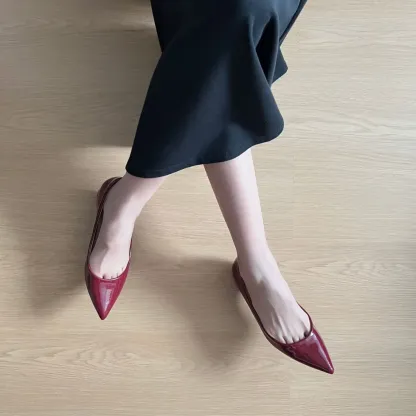 KENPOGEN 健歩源  チェリーレッド　インヒールパンプス　5㎝ヒール