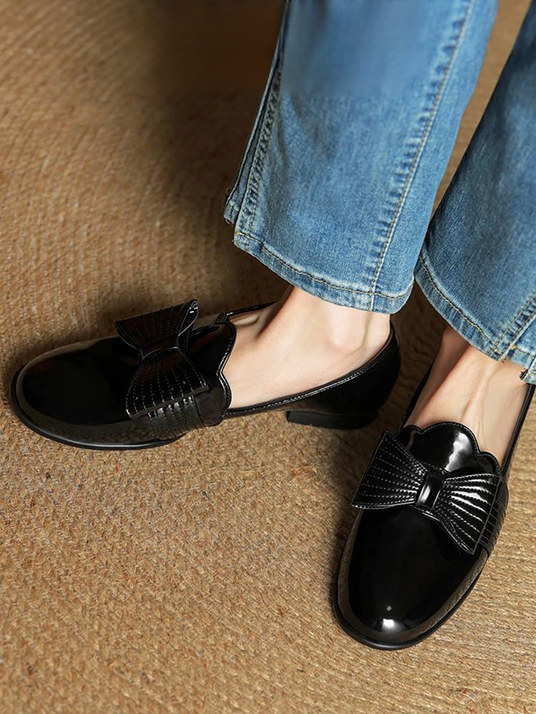 グリッターリボン 美脚ローファー