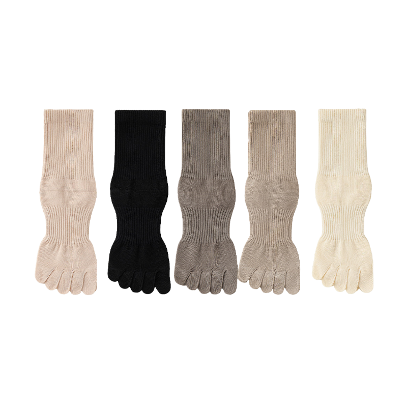 綿麻5本指ソックス 