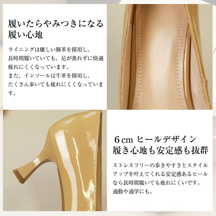 KENPOGEN ビット付きパンプス スクエアトゥ靴 羊革 手作り 6cmUP ピンヒール 歩きやすい 通勤