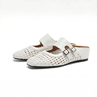 メッシュ編み ミュール