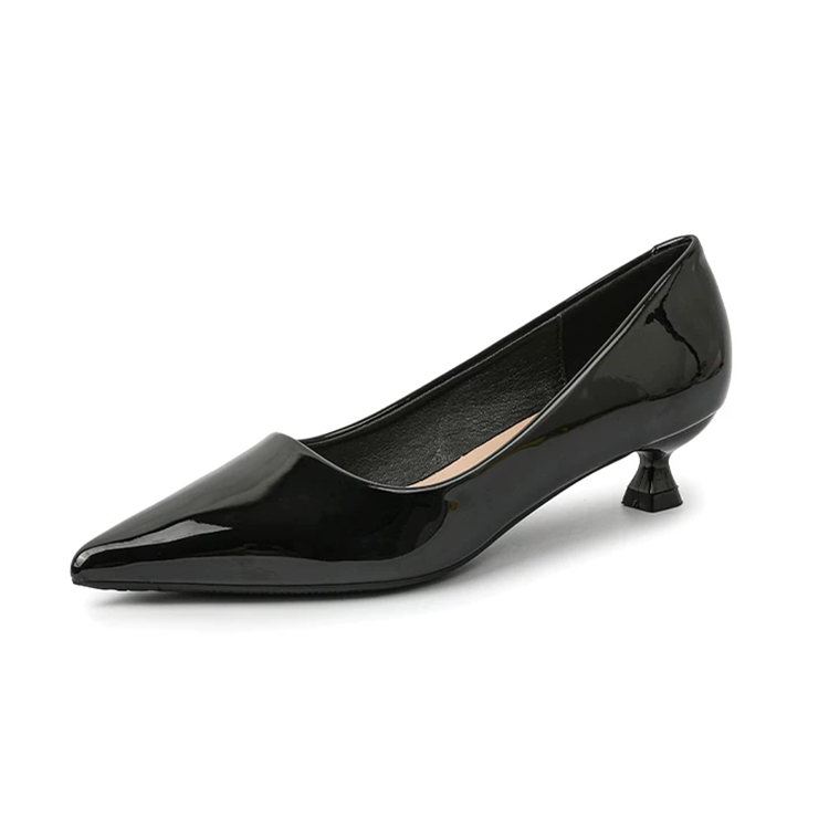 美脚フレアヒールパンプス