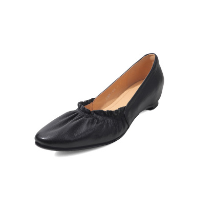 ソフトギャザー ウェッジソールパンプス