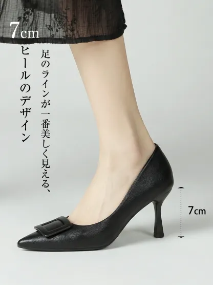 スタイルアップ パンプス 身長アップ ヒール 7センチ 履きやすい オケージョン フォーマル