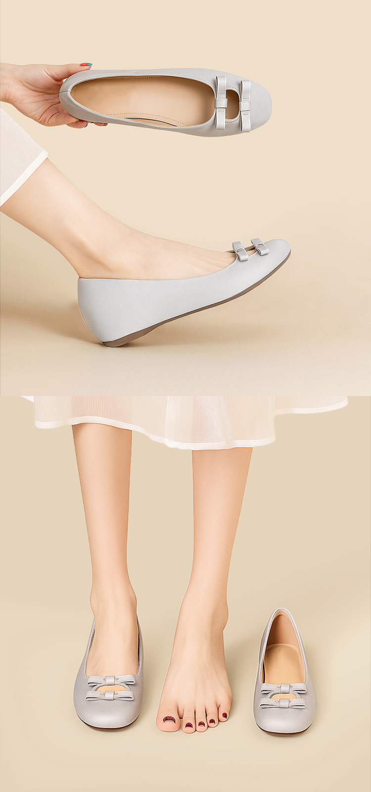 インヒールパンプス　リボン 可愛い　ヒール 5cm　おしゃれ　エナメル パンプス  羊革インソール　履きやすい靴　シルバー