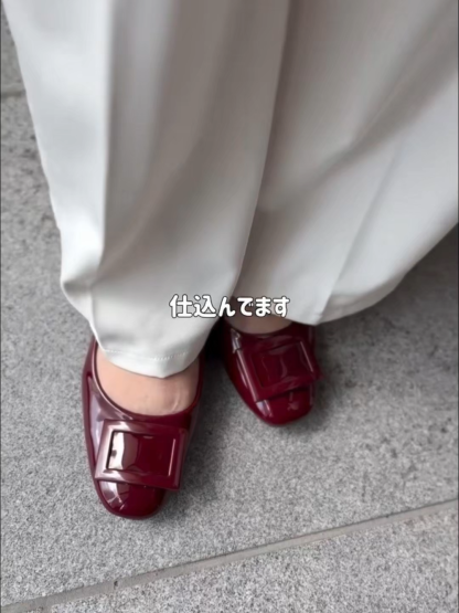 【高レビュー】KENPOGEN バックルパンプス エナメルパンプス インヒール 4cm/6cmヒール 疲れにくい