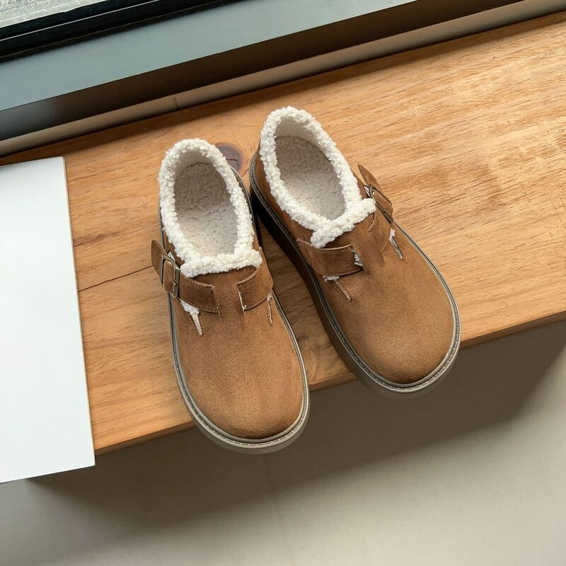 厚底スエード調 プラットフォームローファー