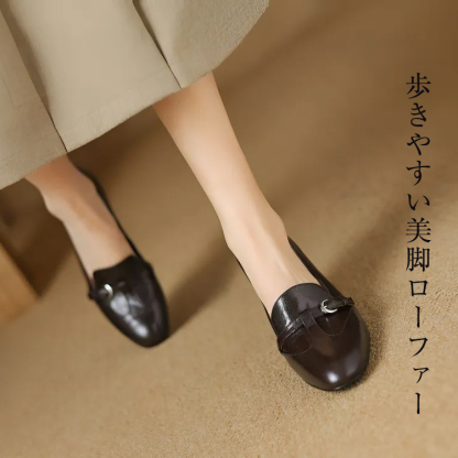 KENPOGEN ラウンドトゥパンプス 羊革 手作り ベルト付き 5.5cmUP チャンキーヒール 疲れない フォーマル