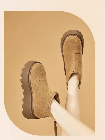 KENPOGEN  あったか 厚底ムートンブーツ