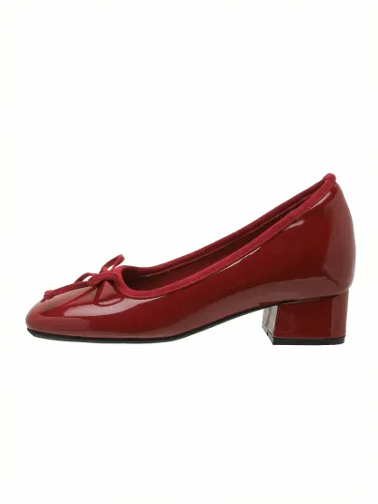 【走れる7cmヒール】KENPOGEN バレエシューズ スクエアトゥパンプス インヒール 安定感 痛くない 通勤 入学式