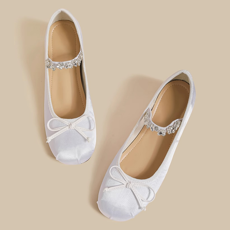 小さいサイズ インヒールきらきらバレエシューズ 4cmUP 羊革インソール　