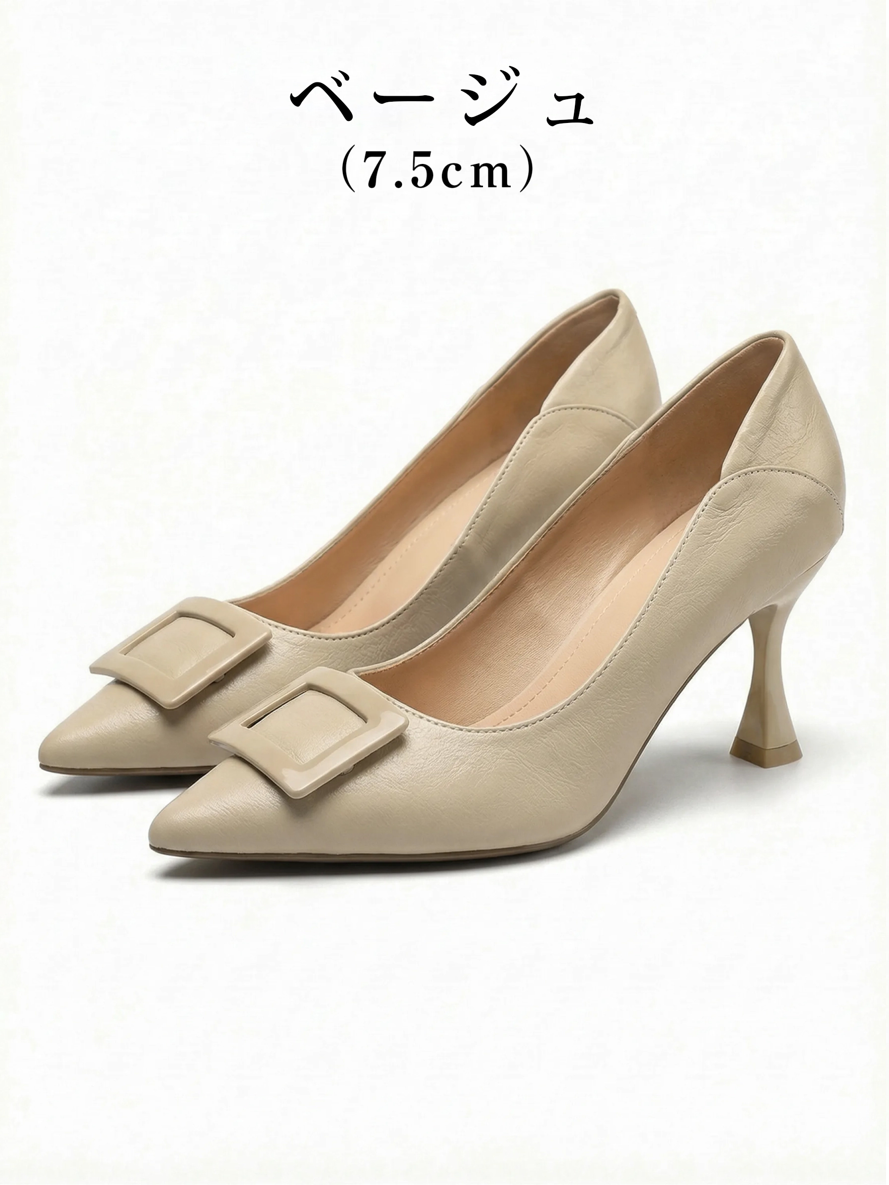 【痛くない美脚ヒール】KENPOGEN バックルパンプス ハイヒール 選べる5.5cm・7.5cmヒール ポインテッドトゥ 柔らかい 歩きやすい フォーマル 結婚式 パーティー
