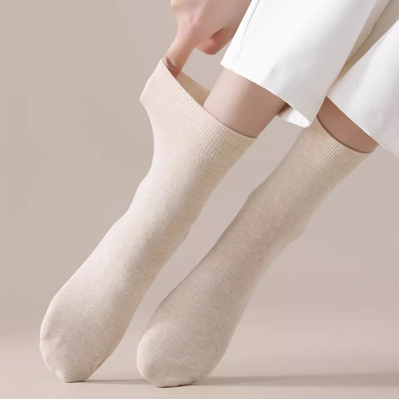 コットン100%無地ソックス