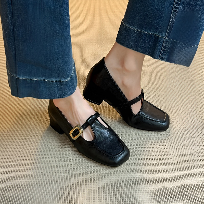 Tストラップ 美脚インヒールメリージェーン