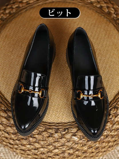 【ベストセラー】KENPOGEN エナメルローファー ポインテッドトゥ 6cmUP 選べる4デザイン 美脚インヒール 自然に身長盛れる 1日歩いても疲れない 通勤 オフィス