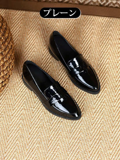 【ベストセラー】KENPOGEN エナメルローファー ポインテッドトゥ 6cmUP 選べる4デザイン 美脚インヒール 自然に身長盛れる 1日歩いても疲れない 通勤 オフィス