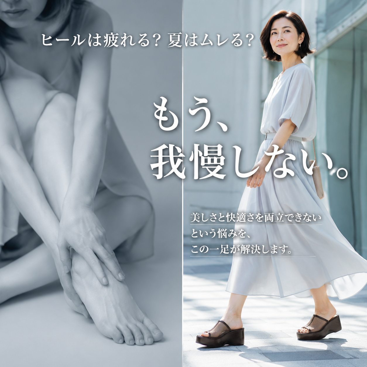 【肌見せバランスが絶妙】KENPOGEN メッシュサンダル 本革素材 オープントゥ スクエアトゥ 厚底 8.5cmUP 安定感 透け感 脱ぎ履き楽ちん お出かけ 夏用