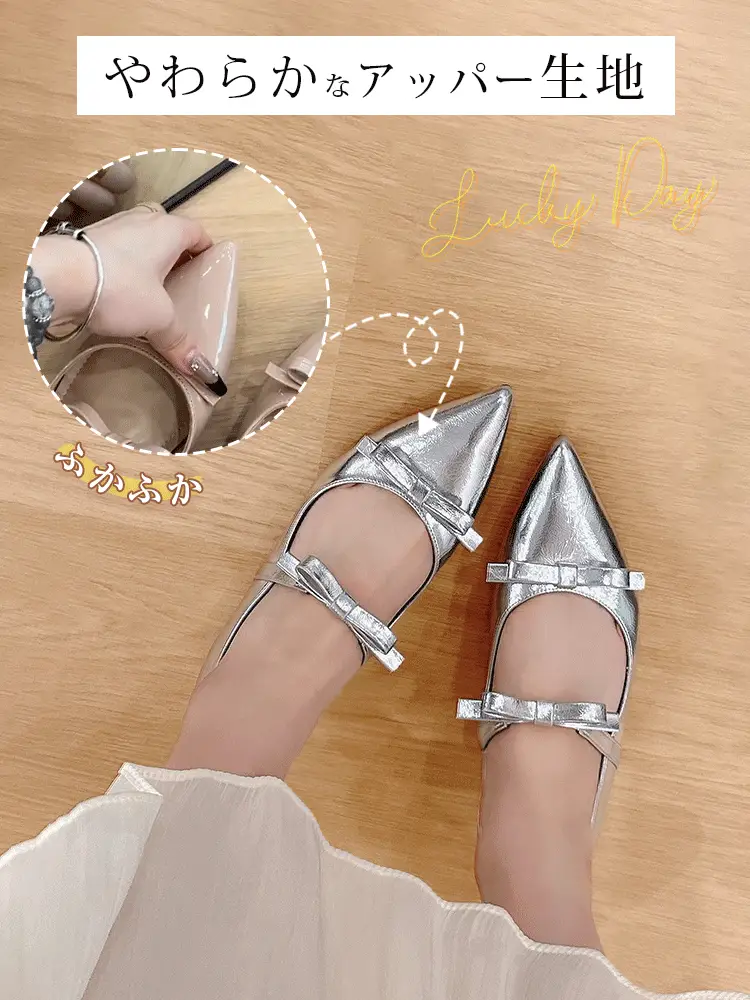 KENPOGEN ダブルリボンストラップ美脚パンプス｜5cmインヒール×エナメルの可愛さと安定感を両立