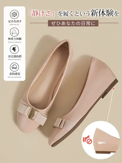 KENPOGEN インヒールパンプス リボンパンプス 5cmUP エナメル ラウンドトゥ 履きやすい かわいい