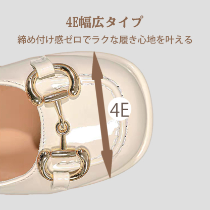 幅広4E メリージェーンシューズ  足が痛くならない  通勤 晴雨兼用