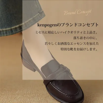 KENPOGEN バックルベルトローファー 3.5cmヒール 歩きやすい 走れる オフィス 通勤