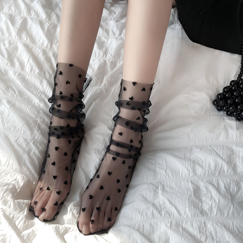 シースルー クルーソックス