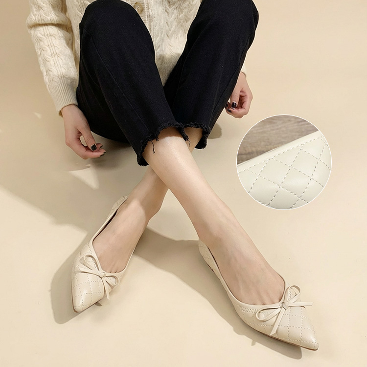 リボンモチーフ 3cm美脚パンプス