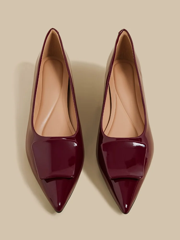 KENPOGEN エナメルパンプス ポインテッドシューズ 4cmUP 痛くない 走れる 仕事用