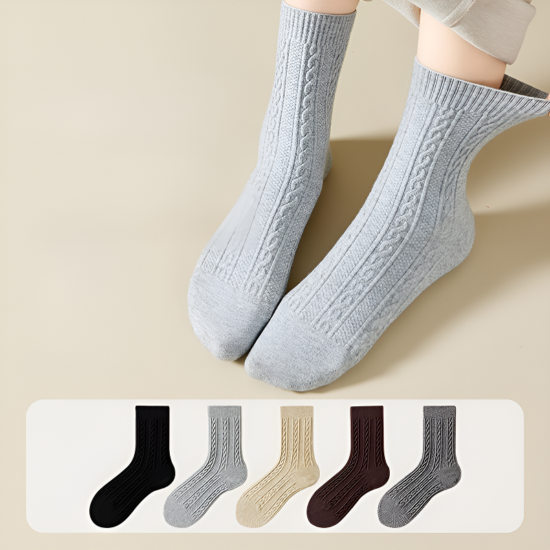 リブクルーウールソックス