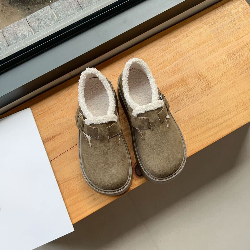 厚底スエード調 プラットフォームローファー