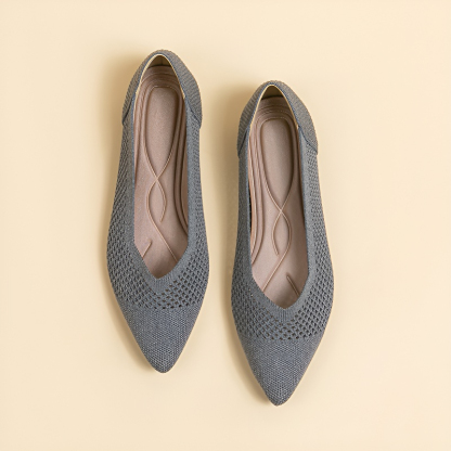 メッシュ ニットパンプス