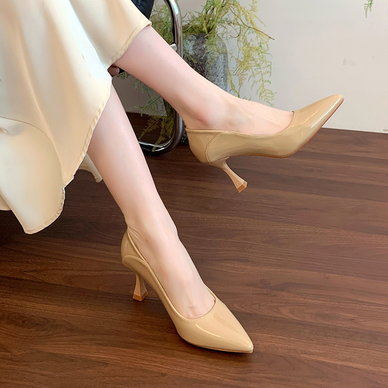 KENPOGEN ハイヒールパンプス ポインテッドトゥ靴 幅広4E 外反母趾 5.5cmヒール 走れる