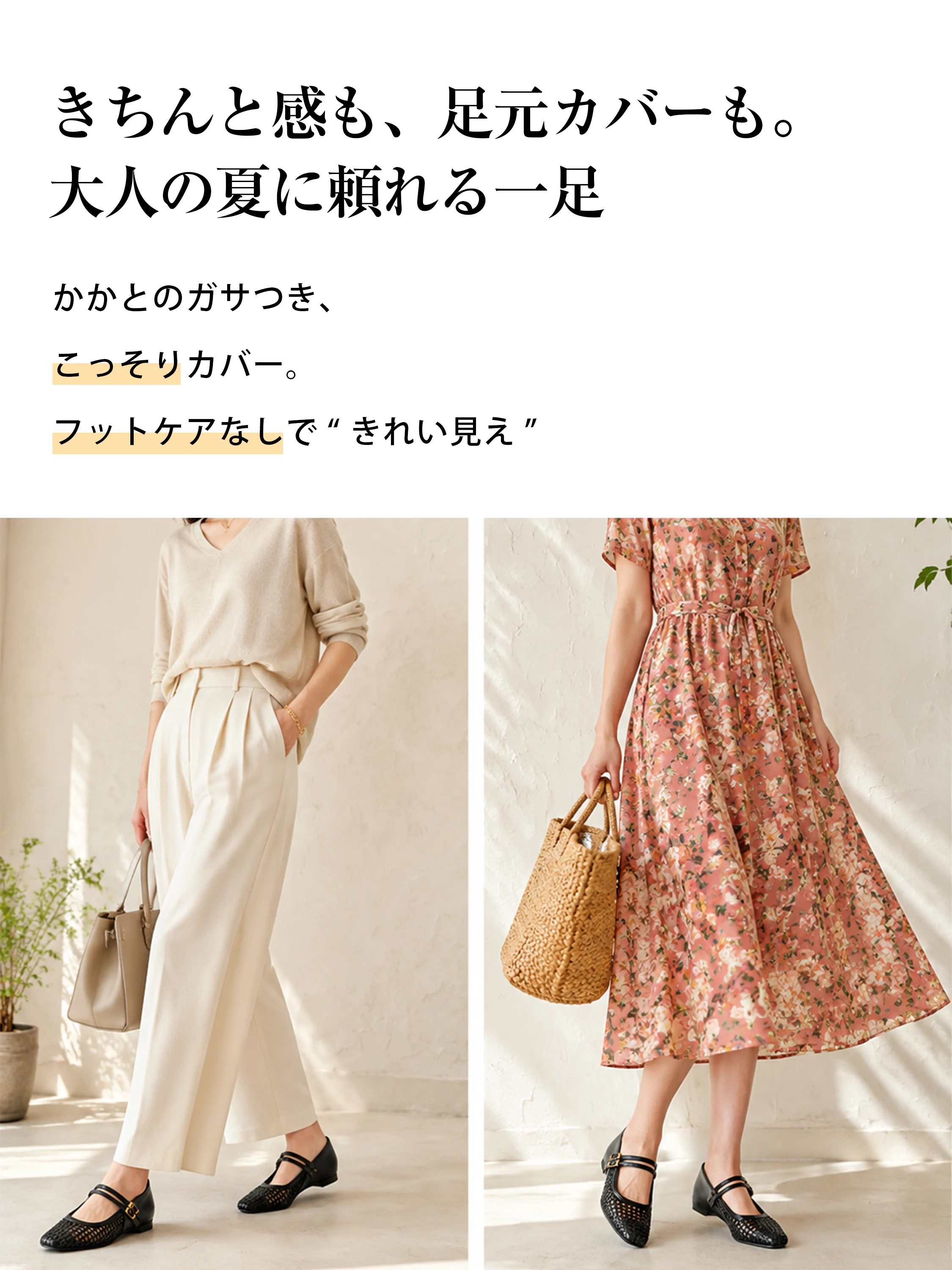 ウェッジソール 編み込みメリージェーン