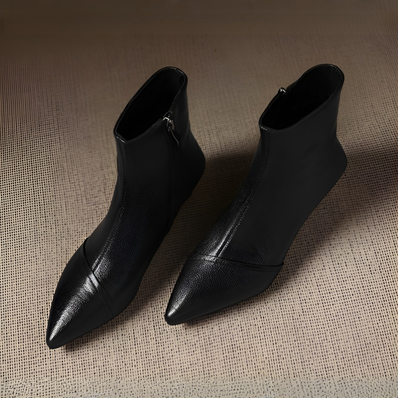 ポインテッドトゥ 3.5cm美脚ストレッチブーツ