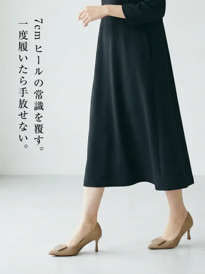 走れる 美脚 パンプス クッション 性好 身長アップ 7センチ 履きやすい