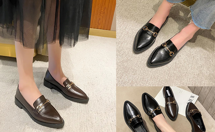 疲れにくいポインテッドローファー