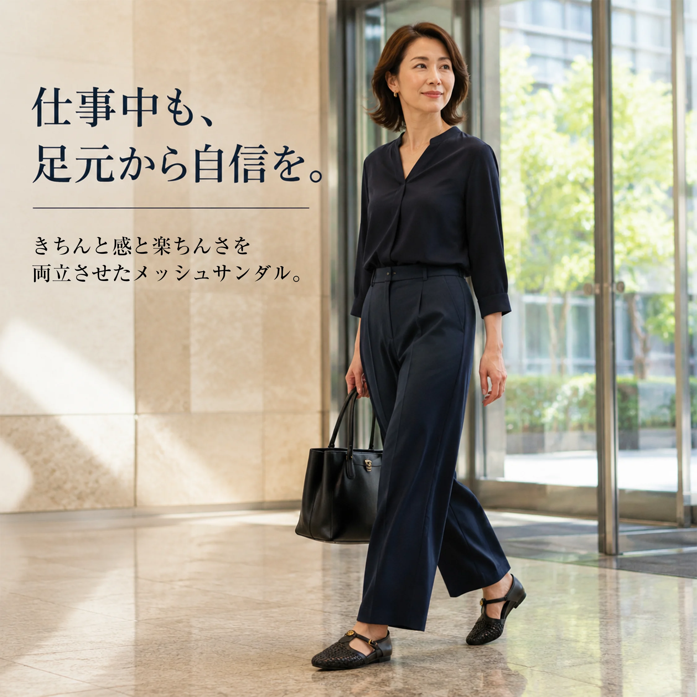 5cm美脚編み込みサンダル