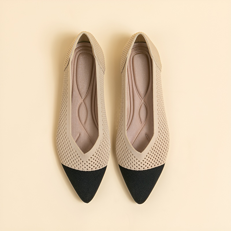 メッシュ ニットパンプス