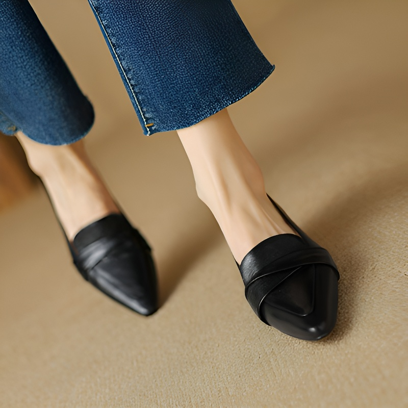 レトロ調本革ローファー