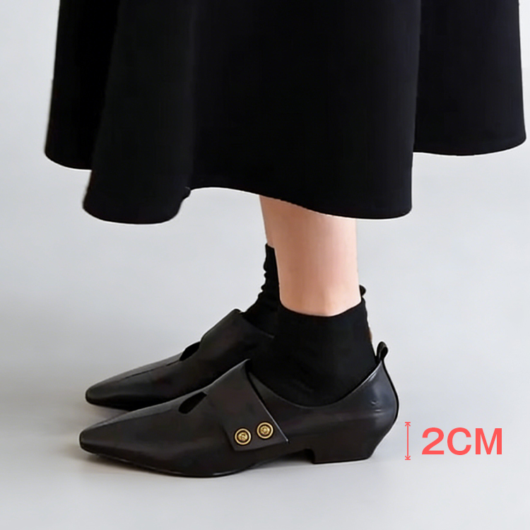 JL-KENアシンメトリー クロスストラップローファー