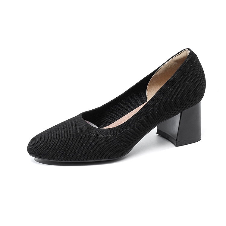 リボンモチーフ 美脚ニットパンプス