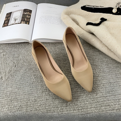 フレアヒール美脚パンプス